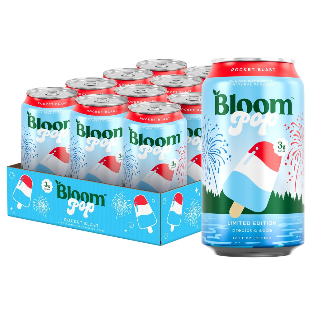 Bloom Pop™ Prebiotic Soda - Rocket Blast - 12 pack Nutrition Options for Everyday Plans